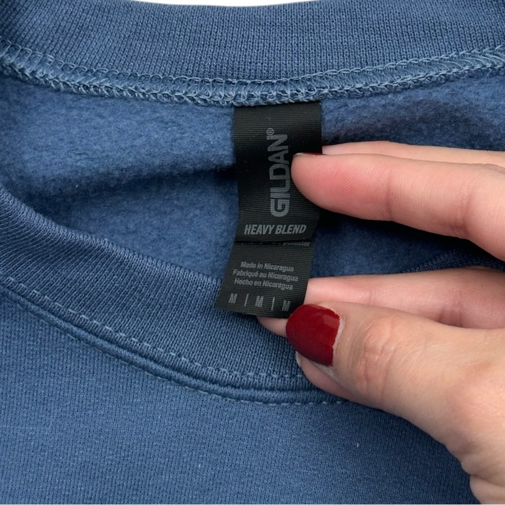 Little Mama Shirt Shope Gildan Mom Squad Exclusive Blue Crewneck Sweater - Med - Picture 3 of 5